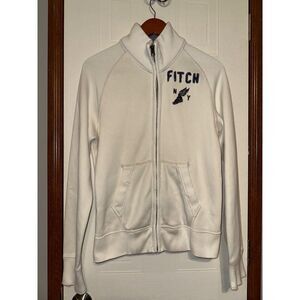 Abercrombie & Fitch Ivory/Cream Full Zip Jacket  Size Small